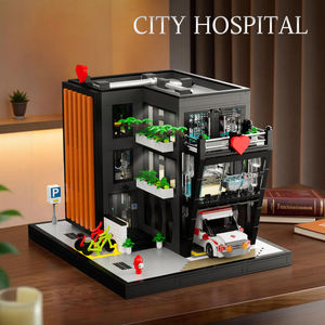 Bloques de Construcción de Plástico Hechos en China, Diseño de Hospital Urbano Retro de Arquitectura Moderna, Creativo y Desafiante, Piezas Pequeñas para Armar - Product Image 3