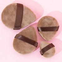 Ensemble de mini-puffs à poudre en forme de goutte d'eau portables en gros, éponge à maquillage douce pour les doigts, pour fond de teint liquide