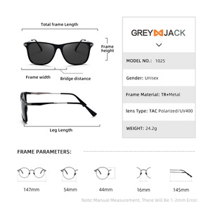 Lunettes de soleil de style coréen, monture intégrale, noir et marron, verres TAC, protection UV400, unisexe, design tendance 2022 - Product Image 2