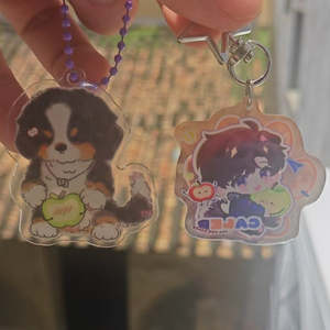 2 unids/lote de llaveros Love and Deepspace para accesorios, bolsa Caleb Xia YiZhou, mascota, adorables llaveros de perro de montaña bernés - Product Image 3