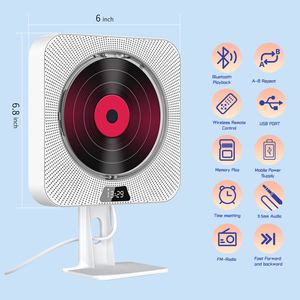 เครื่องเล่น CD บลูทูธแบบพกพารองรับการชาร์จไฟได้รองรับ USB TF Card การเล่น AUX - Product Image 4