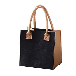 Factory Direct Sale Women Handbags Ladies Hand Shopping Tote Shop Logo Drawstring Felt Gift Bag