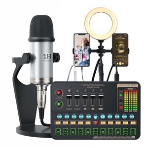 <span class=keywords><strong>Carte</strong></span> <span class=keywords><strong>Son</strong></span> V10XPro Table de Mixage Studio Microphone Réduction Bruit pour Chant Voix Pro BM800 Diffusion en Direct Téléphone Ordinateur <span class=keywords><strong>Enregistrement</strong></span> V10X Pro - Product Image 3