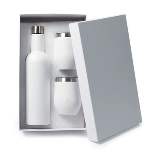 Hot Selling Wedding <b>Gift</b> 750ml Inusulated Stainless Steel Wine Bottle And 12oz Tumbler Sets With <b>Box</b> - Product Image 5