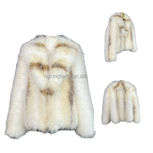 Wholesale Retail Eco-friendly Knitted <b>Faux</b> <b>Fur</b> <b>Coats</b> Women Warm Winter Fox <b>Fur</b> <b>Leopard</b> Wide-waisted Streetwear Style Thick - Product Image 1