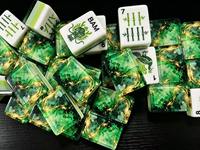 Handcrafted Resin Marble Pattern Green Gold Mechanical Keyboard Keycaps Glossy Artisan Keycap Set Custom OEM