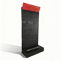 Étagère en rack pour quincaillerie personnalisée, étagère de rangement d'outils, support de présentation des outils de présentation de panneaux perforés sur pied en métal