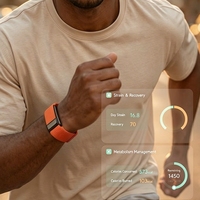 Bracelets connectés intelligents JCVital V8 V8B V8C avec brevet CE FCC Reach RPHS, OEM ODM, suivi du stress et de la fréquence cardiaque (VRC)