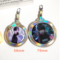 Populaire Anime Badge Manchon De Stockage En Cuir PU Suspendu Badge Housse De Protection Pendentif