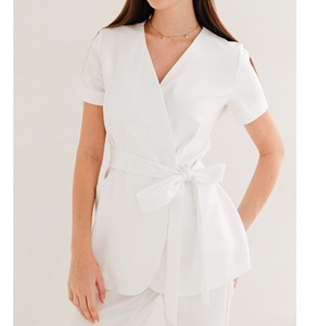 Divisa da Lavoro di Alta Qualità con Logo Personalizzato <span class=keywords><strong>per</strong></span> Donna, Uniforme <span class=keywords><strong>per</strong></span> SPA e Salone di Bellezza, Casacca <span class=keywords><strong>per</strong></span> Servizi di Pulizia, Tunica alla Moda, Abbigliamento Professionale <span class=keywords><strong>per</strong></span> Estetista - Product Image 6