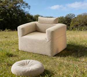 Silla Plegable Práctica y Sofá Inflable con Bomba Eléctrica Integrada, Tela para Exteriores - Product Image 1