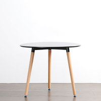 Meubles en gros, tables nordiques pour salle à manger, restaurant moderne, cuisine, table ronde en bois blanc, ensemble de table à manger en MDF pour 4 personnes