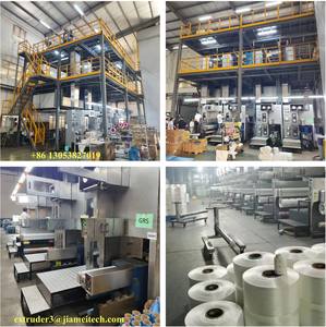 Peluca sintética Línea de producción de cabello/Polímero PP PET Fibra Falso Hilo peludo Maquinaria de fabricación de extrusión - Product Image 6