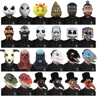 Décoration d'Halloween personnalisée, masque en latex pour fête, masque amusant pour mascarade, masque intégral pour fête d'Halloween