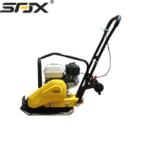 Plaque vibrante compacteuse C60 SFJX avec moteur essence Robin 65 kg pour construction routière, haute efficacité, portative