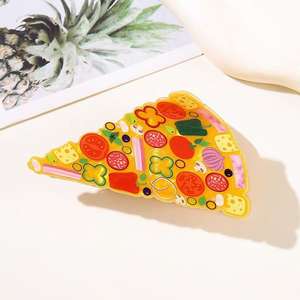 Pinza de Pelo Acrílica Personalizada ZOYU, Diseño de Verano, Pinza de Pelo con Dibujos Animados, Bebidas, Helados, Tiburón, Accesorios para el Cabello, Nuevo Diseño para Mujer - Product Image 2