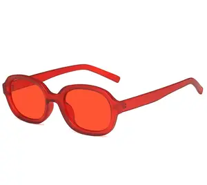 Y0920 חם מכירה קטנה מסגרת משקפיים וינטג 'עיניים אופנה משקפי שמש גברת היפ הופ גברים שחור גוונים נשים סגלגל משקפי שמש
