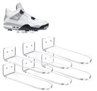Étagères d'affichage Slatwall en acrylique transparent étagère à chaussures en acrylique murale pour chaussures de collection et organisateur