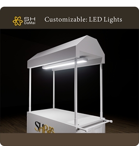 รถเข็นแสดงสินค้าแบบย้อนยุคปรับแต่งได้ - โครงสร้างโลหะสแตนเลส ถอดประกอบได้ พับเก็บได้ เคลื่อนย้ายสะดวก ประกอบง่าย ทนทาน น้ำหนักเบา - Product Image 6