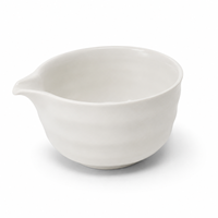 Ensemble de 4 pièces en céramique blanc ivoire pour Matcha, comprenant un Chawan à bec verseur, un support pour Chasen, un fouet en bambou et une cuillère, pour la cérémonie du thé, la maison et le café