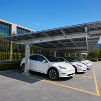 Sistem Carport Surya Aluminium, Kit Pemasangan PV Carport untuk Parkir Mobil Rumah, Tahan Air
