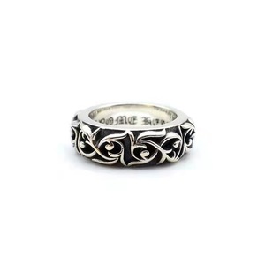 Anillo Vintage <span class=keywords><strong>Kroos</strong></span> con Corazón y Cruz, Diseño de Vid Eterna en Plata Tailandesa, Joyería Moderna para Hombre y Mujer - Product Image 5