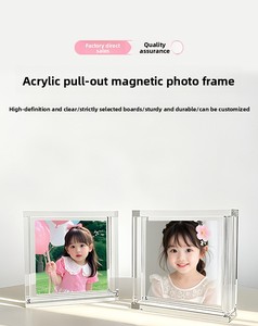Cadre magnétique autoportant incassable pour photos de famille, format personnalisé 2x3 4x4 5x7 pouces, compatible <span class=keywords><strong>Polaroid</strong></span> Instax Mini - Product Image 5