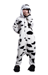 <span class=keywords><strong>Pigiama</strong></span> Intero da Donna in Flanella Stampata con Cappuccio, Motivi Animali Kawaii (Dinosauro, Gatto a Pois), Alta Qualità, in Maglia Elasticizzata - Product Image 6