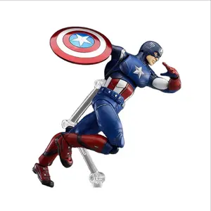Custom Anime figure America Figma 226 superheros Captain Movable Joints Boxed figure Action Figure Toys
