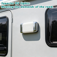 Plafonnier LED ultra-plat 10 mm DC 12V 24V à montage en surface en plastique pour camping-car, caravane, bateau, éclairage marin
