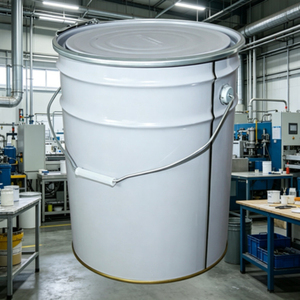 Conteneurs d'encre/peinture, vente directe d'usine, matériau en tôle, seau métallique de 20L avec couvercle - Product Image 6