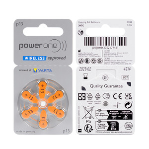 Piles pour appareils auditifs Power One Zinc <span class=keywords><strong>Air</strong></span>, taille P13 A13 1,45 V, pour ITE, ITC - Product Image 2