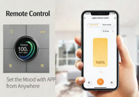 Interrupteur intelligent Tuya X3 à gradation avec écran OLED, bouton de réglage de la luminosité, panneau multifonctionnel pour la domotique à domicile et en hôtel