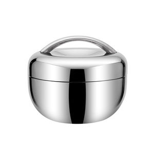 Stainless Steel <b>Lunch</b> <b>Box</b> 800 1000 1200Ml Round <b>Insulated</b> Bento <b>Box</b> Portable Food Container For Office School - Product Image 2