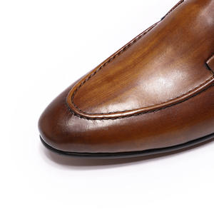 Chaussures habillées formelles en cuir de luxe sur mesure haut de gamme pour hommes, oxfords carrés, semelles antidérapantes, talons plats, adaptées à un usage décontracté - Product Image 5