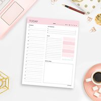 Bahan kertas Offset papan jadwal mingguan yang dapat disesuaikan grosir dengan alas Memo catatan tempel dan Notepad