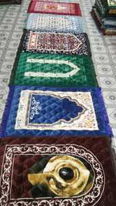 High Quality Velvet Custom Made <b>Thick</b> Muslim Machine Made Prayer Mat Home Outdoor Travel Sizes - 80"x120" - Product Image 3