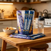 Sachets de café individuels imprimés sur mesure avec boîte, sachet refermable en aluminium pour poudre de café instantané 10g 20g
