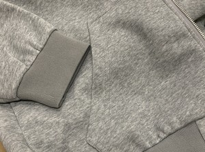 Felpa Pesante con Cappuccio da Uomo Grigio Classico in Cotone con Cerniera e Ricamo di Lusso, Stile Cappotto a Righe Casual - Product Image 3