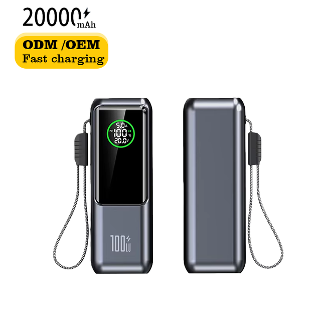 Laptop Power Bank Equipped with 100W Power Supply and TFT Display Screen for ultra Fast Charging 20000mAh Portable Power Bank