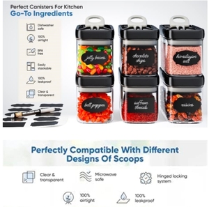 Airtight PP Multifunction Luxury <b>Kitchen</b> <b>Storage</b> <b>Containers</b> 6-Piece Food <b>Storage</b> Set with 1.5L Capacity - Product Image 3