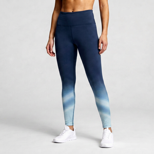 High Spandex Heat-Transfer Printed <b>Textured</b> Full Length Yoga <b>Leggings</b> Four Way Stretch Breathable Quick Dry Elastic Waist 180g - Product Image 1