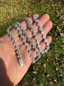 Collar de Cadena Baguette con Eslabones, Joyería de Regalo Unisex de Moda, Estilo Hip Hop Lujoso, Venta al por Mayor, Engaste de Bisel de 10.57-15.86 CT - Product Image 2