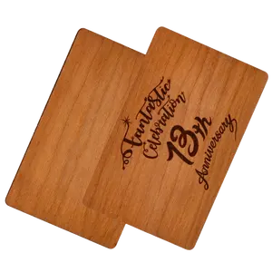 Kartu Kayu Nfc Rfid daur ulang hijau kustom pabrik kontrol akses Rfid kartu kayu kartu kayu yang dapat diprogram kartu kayu