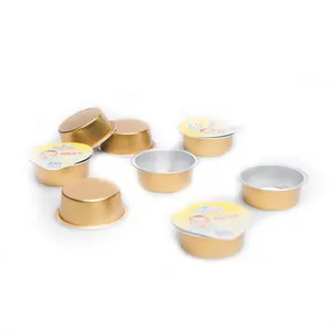 Sinopack Small Round Food grade aluminum foil cups with foil lid for Jam and Honey