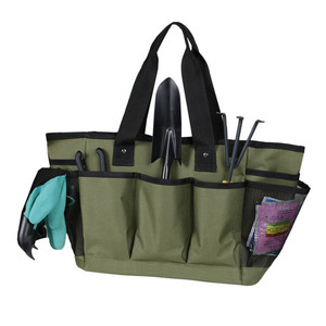 Garden <b>Tool</b> <b>Bag</b> Oxford Cloth Portable Double Handle 10-14 Pockets For Outdoor Use - Product Image 1