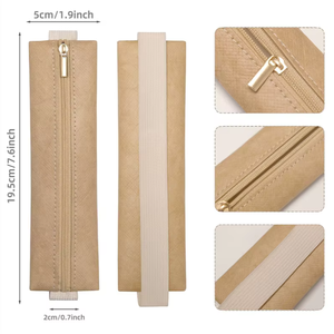 Porte-<span class=keywords><strong>stylo</strong></span> A5 à bande élastique ajustable <span class=keywords><strong>DuPont</strong></span> Paper Materials Leather Pen Sleeve Journal Waterproof Pencil Case - Product Image 3