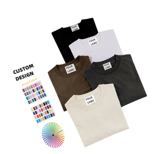 TKAN 62 Logo personnalisé hommes surdimensionné col rond t-shirts 100% coton poids lourd été Streetwear T-Shirt impression de haute qualité - Product Image 1