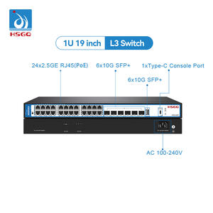 Switch Gestionado HSGQ-5830 OEM ODM L3, 24x2 5GE+6x10G, Switch de Fibra para Cámaras IP CCTV, Gestionado por SNMP - Product Image 2