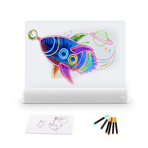 Çocuk çizim oyuncağı için fabrika fiyat 3D aydınlık sihirli masaj tahtası - Product Image 3